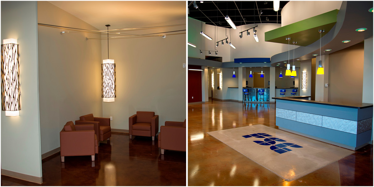 FSG -4 Lobby and reception area with modern lighting design at FSG Lighting.