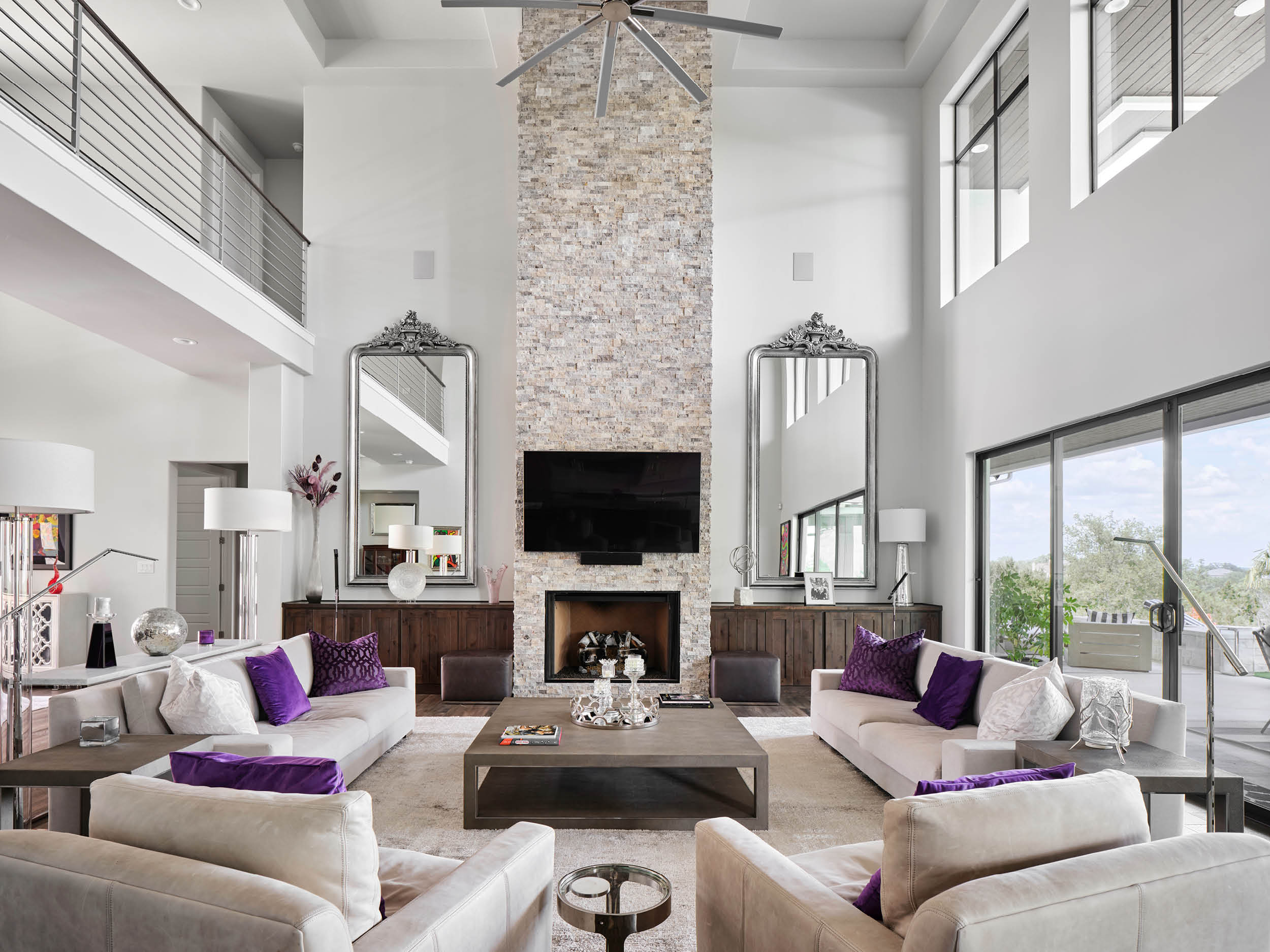 4785 - 3 Modern lobby designed by an interior design company in San Antonio, TX."